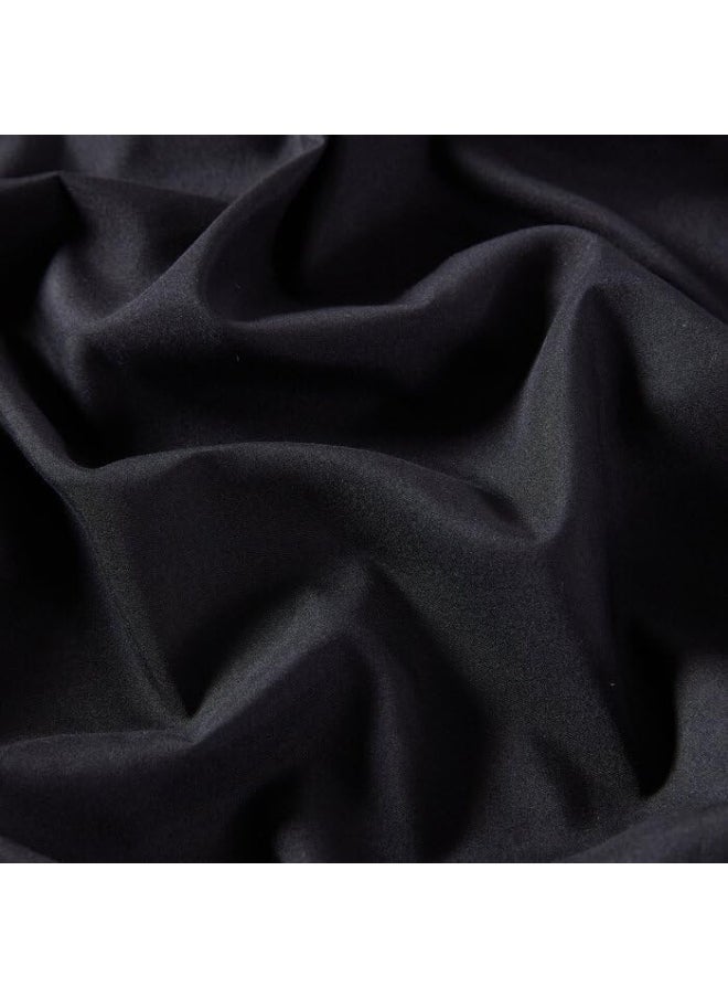 Spirit Linen home Hotel Full Size Bed Sheets Set - 6PC Solid Ultra Soft Microfiber Bed Set - Easy to Clean, 90 Thread Count with Fitted, Flat Sheet & Deep Pockets Pillowcases, Black