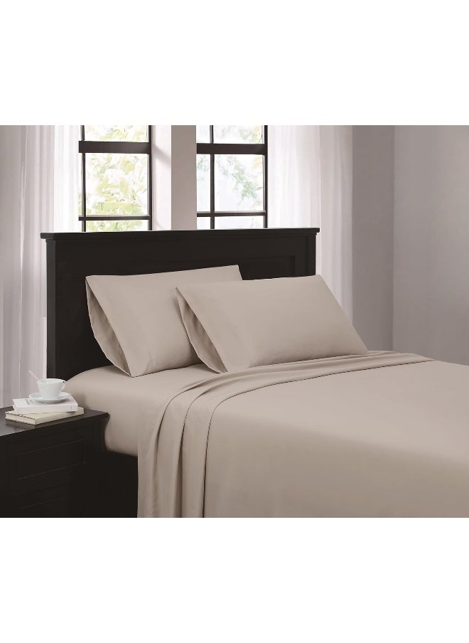 Truly Soft Everyday Beige Twin Sheet Set