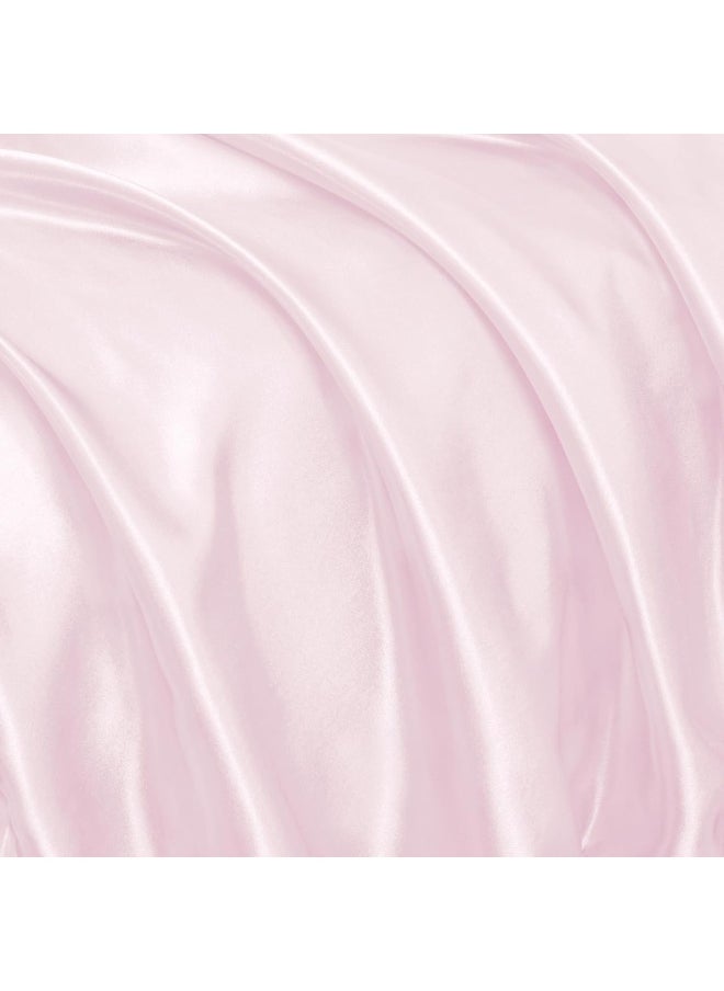Homiest Ruffle Satin Pillowcase for Hair and Skin, Standard Size Satin Pillow Covers Silky Pillow Cases Set of 2, Satin Ruffled Pillowcase with Envelope Closure, Anti Wrinkle Pillow Shams (Blush Pink)