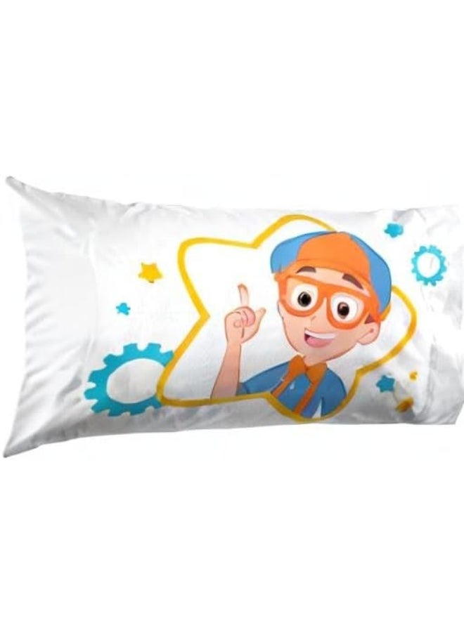 Jay Franco Blippi and Meekah Trucks Sheet Set - Full Size Sheet Set - Super Soft Kids Cartoon Vehicles 4 Piece Bedding Set - Microfiber Sheets