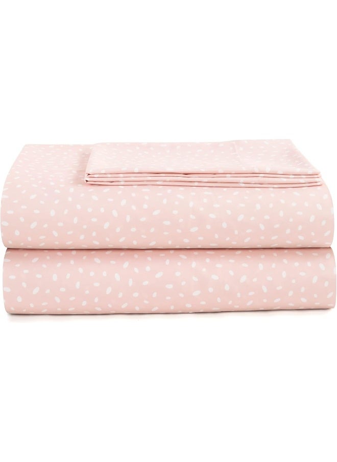 Lush Decor Pixie Fox with Sheet Set Kids Back to Campus 5 Piece Comforter Set, Twin-XL, Pink & Gray