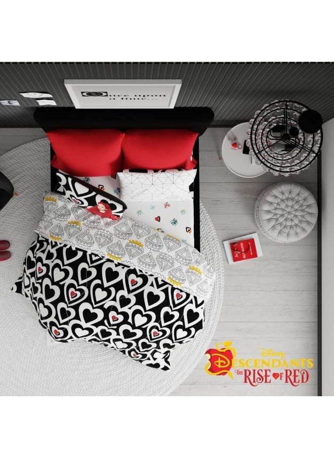 Franco Collectibles Disney Descendants 4 Bedding 7 Piece Super Soft Comforter and Sheet Set with Sham, Full, (Officially Licensed Product)