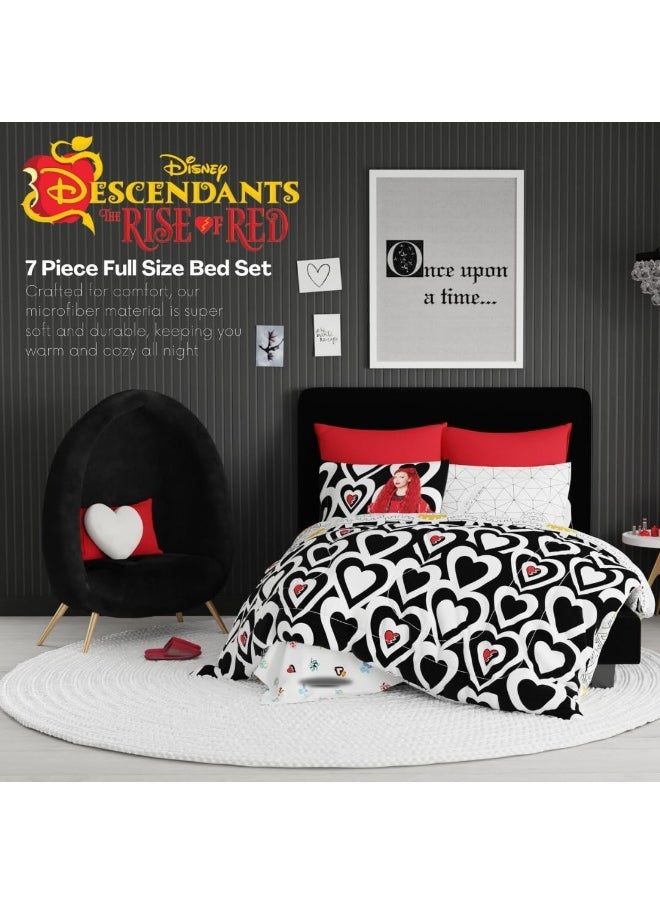 Franco Collectibles Disney Descendants 4 Bedding 7 Piece Super Soft Comforter and Sheet Set with Sham, Full, (Officially Licensed Product)