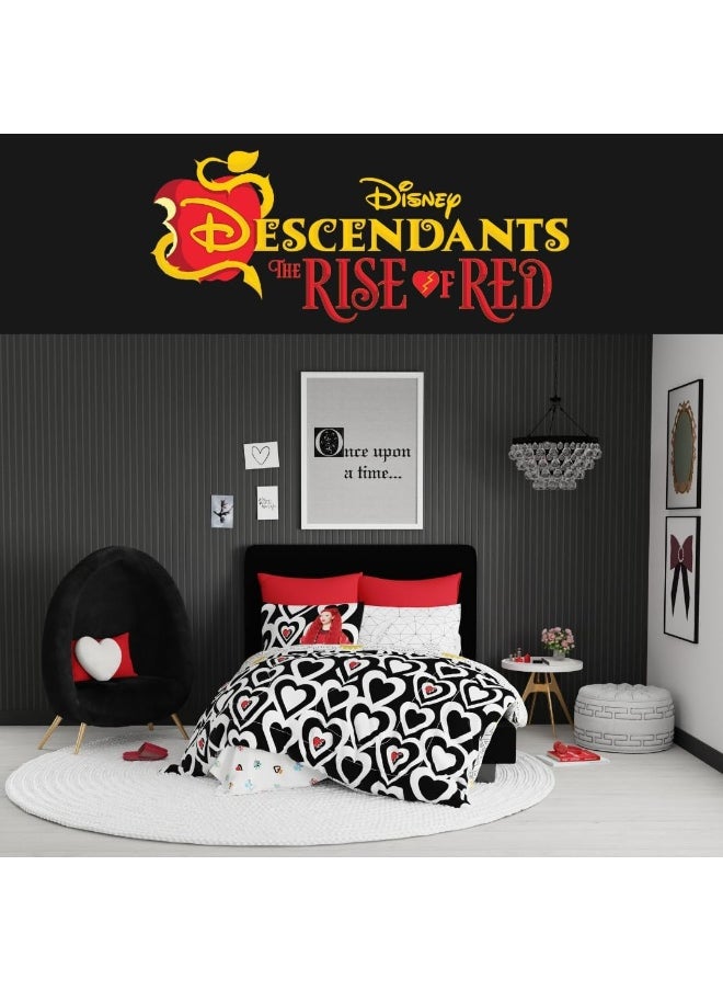 Franco Collectibles Disney Descendants 4 Bedding 7 Piece Super Soft Comforter and Sheet Set with Sham, Full, (Officially Licensed Product)
