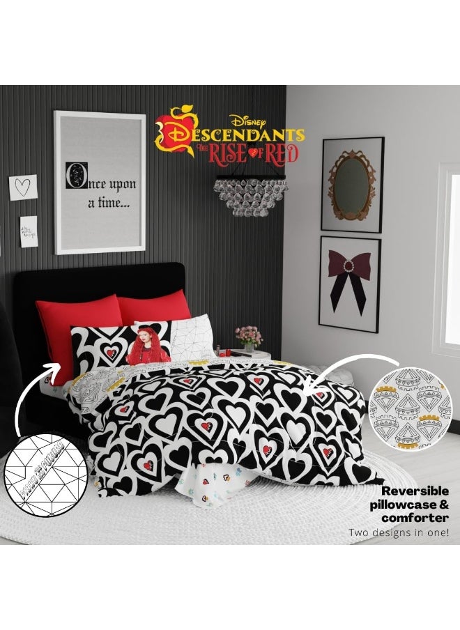 Franco Collectibles Disney Descendants 4 Bedding 7 Piece Super Soft Comforter and Sheet Set with Sham, Full, (Officially Licensed Product)