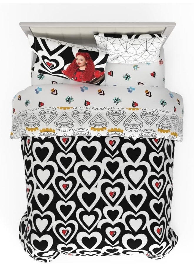 Franco Collectibles Disney Descendants 4 Bedding 7 Piece Super Soft Comforter and Sheet Set with Sham, Full, (Officially Licensed Product)