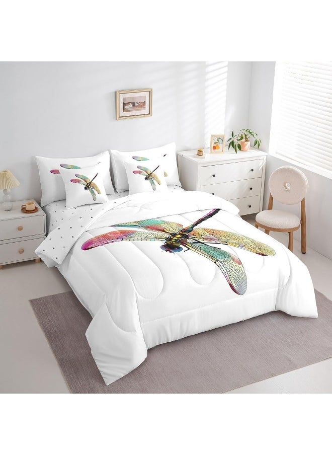 Feelyou Dragonfly Comforter Set King Size 7 Pieces