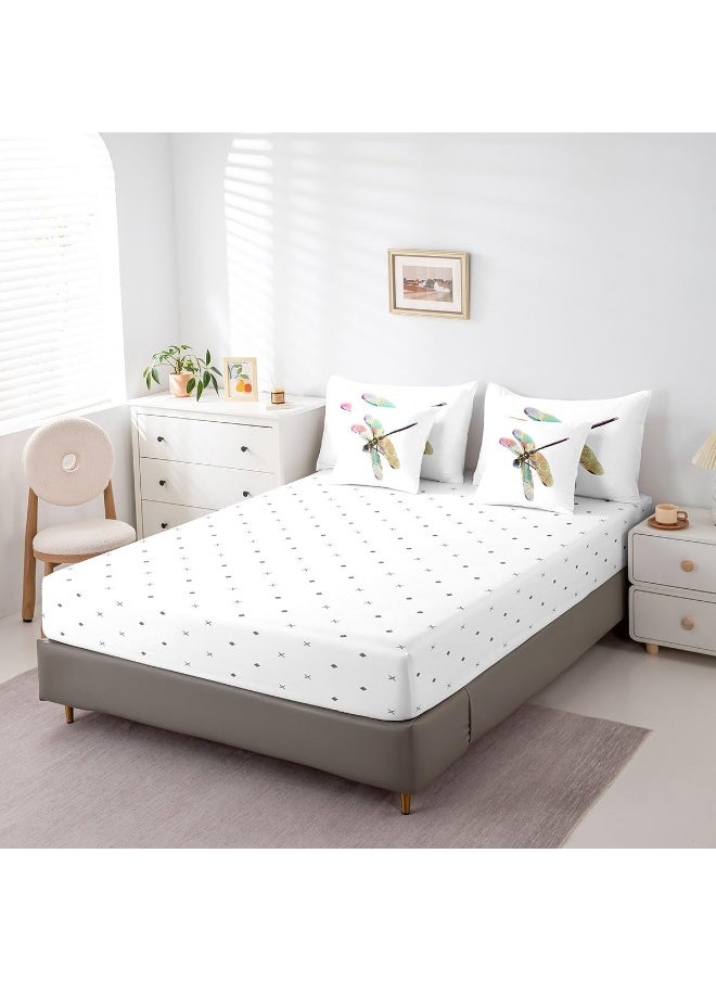 Feelyou Dragonfly Comforter Set King Size 7 Pieces