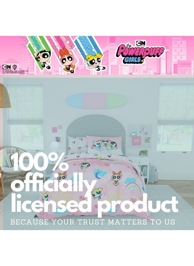 Franco Collectibles Powerpuff Girls Bedding 7 Piece Super Soft Comforter and Sheet Set with Sham, Queen