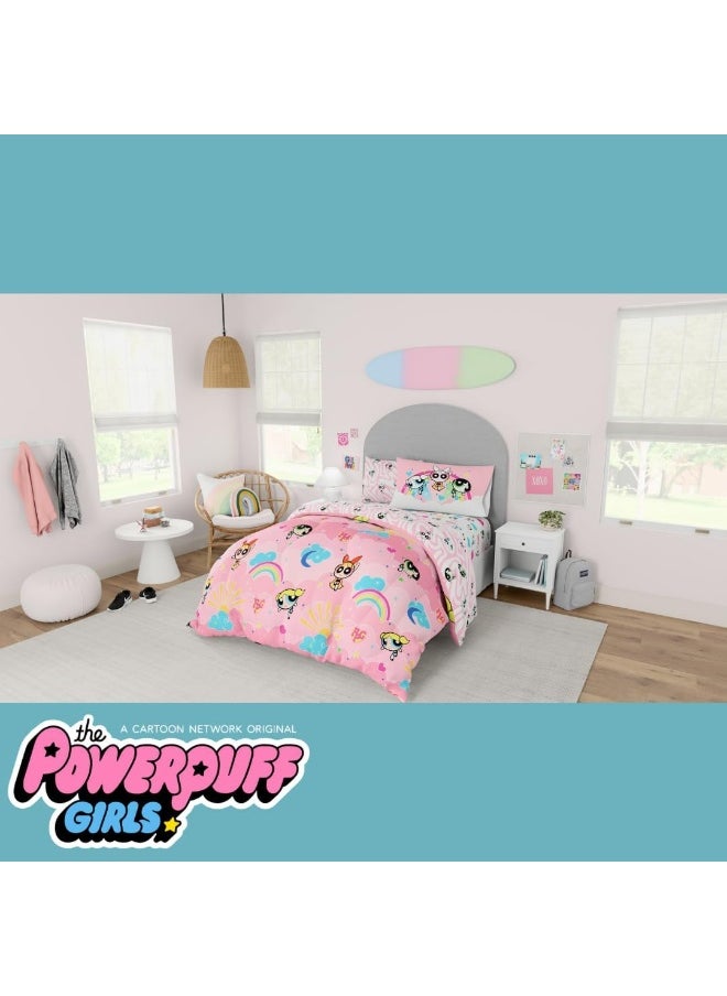 Franco Collectibles Powerpuff Girls Bedding 7 Piece Super Soft Comforter and Sheet Set with Sham, Queen