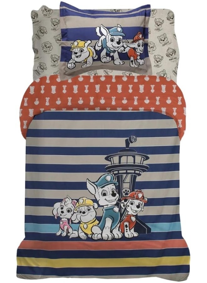 Franco Paw Patrol Kids Bedding Super Soft Premium Organic Cotton Duvet Cover with Sham, 2 Piece Twin Size, (Officially Licensed Product)