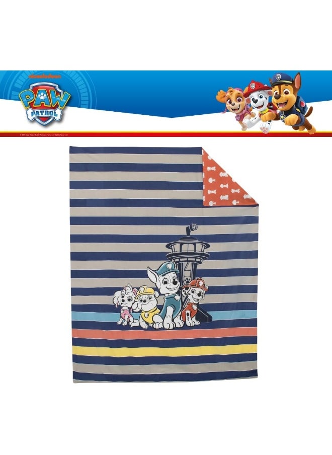 Franco Paw Patrol Kids Bedding Super Soft Premium Organic Cotton Duvet Cover with Sham, 2 Piece Twin Size, (Officially Licensed Product)