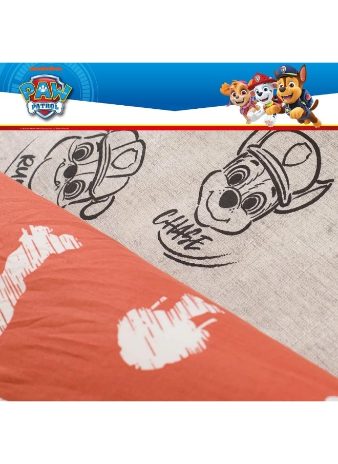 Franco Paw Patrol Kids Bedding Super Soft Premium Organic Cotton Duvet Cover with Sham, 2 Piece Twin Size, (Officially Licensed Product)