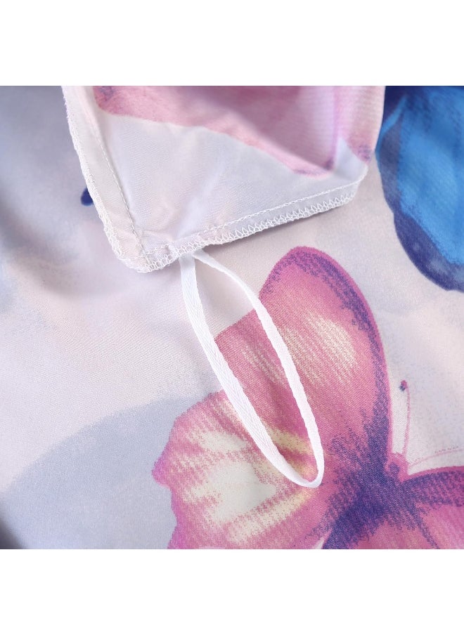 SDIII 3PCS Colorful Butterfly Twin Duvet Cover Set
