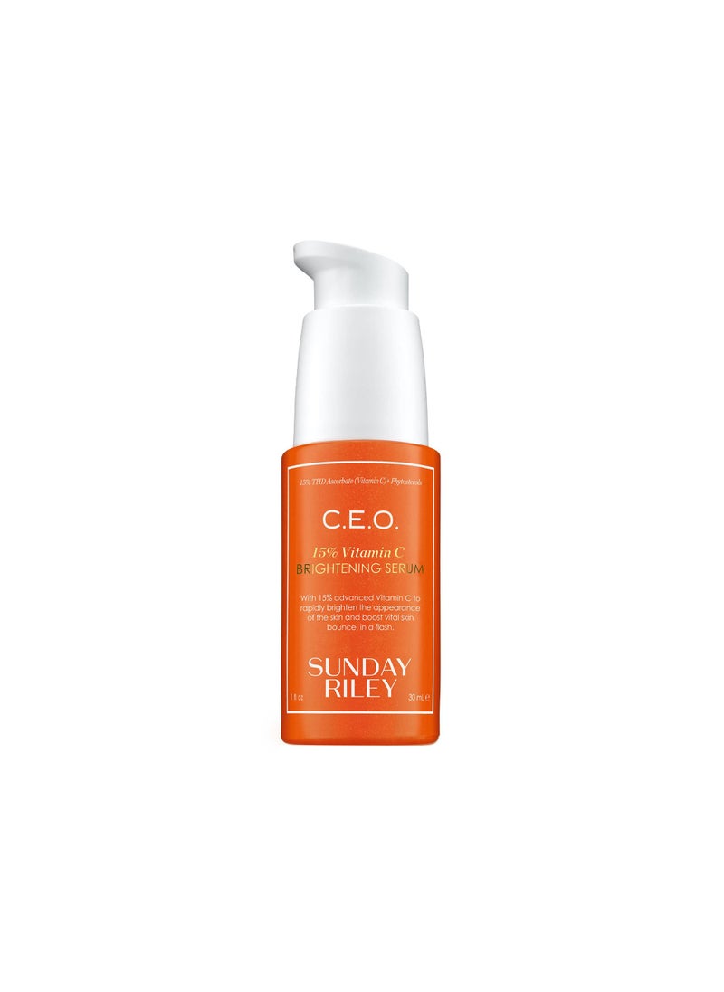 Sunday Riley C.E.O. 15% Vitamin C Brightening Serum, Orange, 1.0 Fl oz(pack of 1)