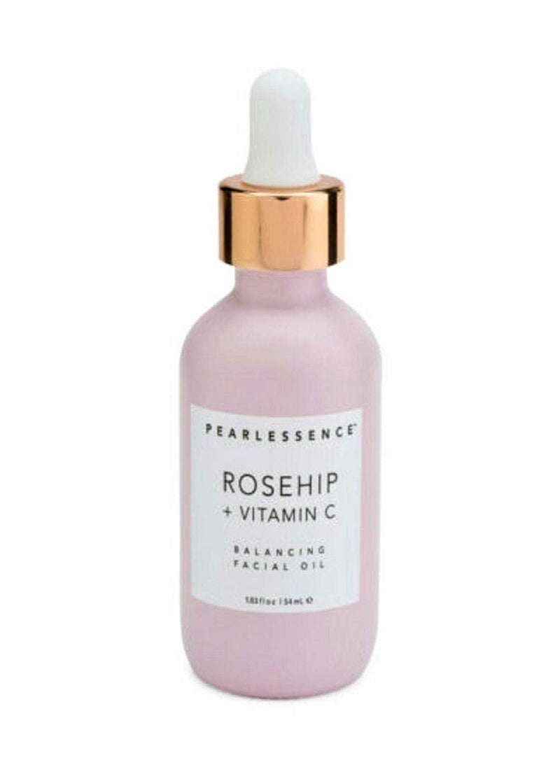 Pearlessence Rosehip Balancing Facial Oil + Rosehip Fruit Oil & Vitamin C | Daily Hydration to Help Balance & Revive Skin | Made in USA & Cruelty Free