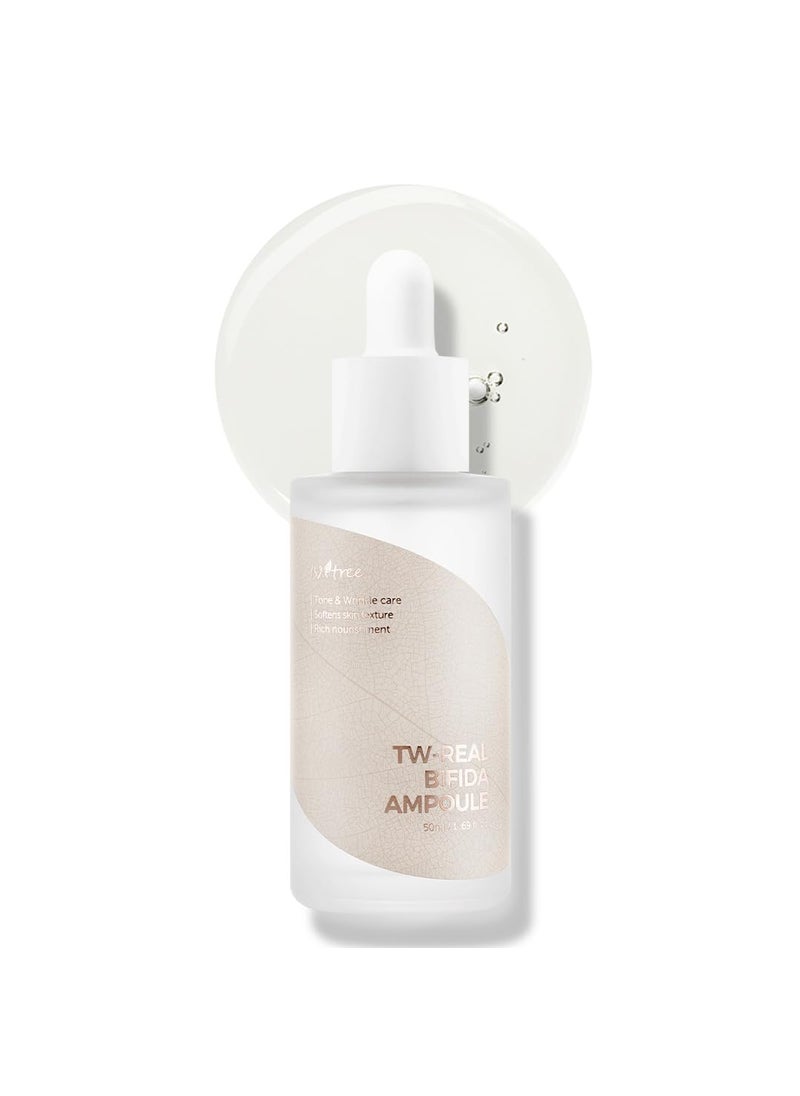 ISNTREE TW-Real Bifida Ampoule 50ml 1.69 fl.oz | Skin elasticity care | Softens skin texture | Tone & Wrinkle care | Rich nourishment