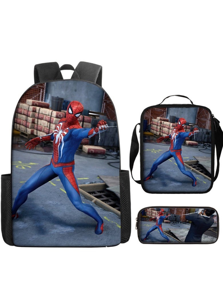 New Marvel Spider Man Three Piece Backpack Set
