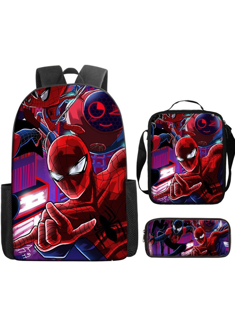 New Marvel Spider Man Three Piece Backpack Set