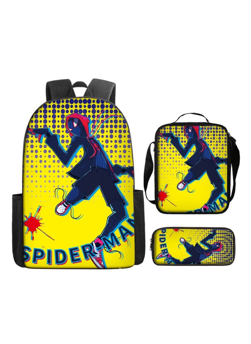 New Marvel Spider Man Three Piece Backpack Set