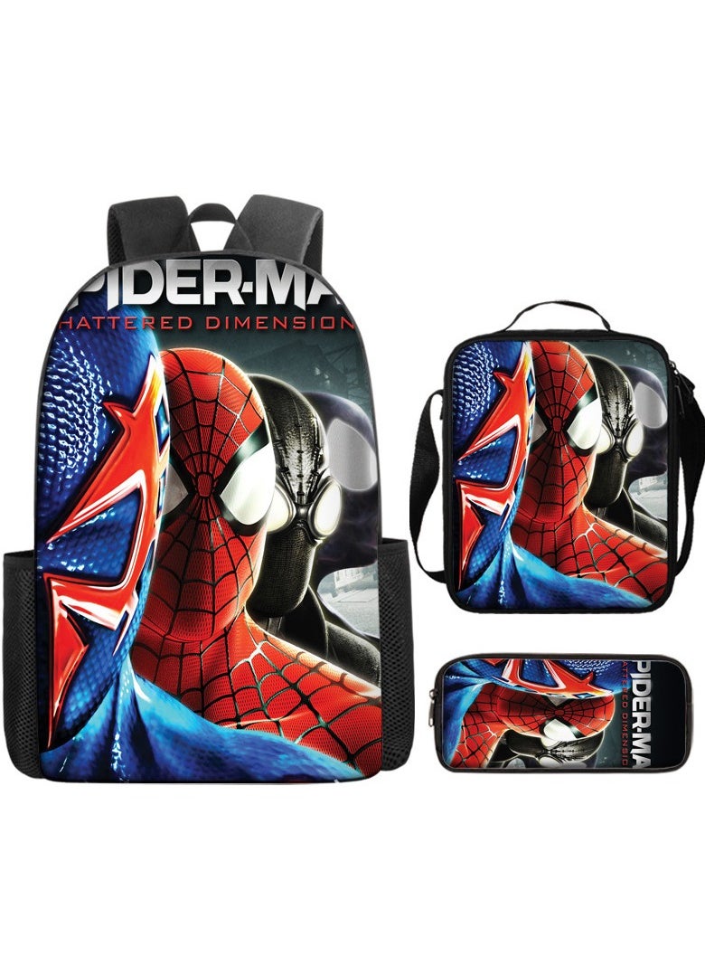 New Marvel Spider Man Three Piece Backpack Set