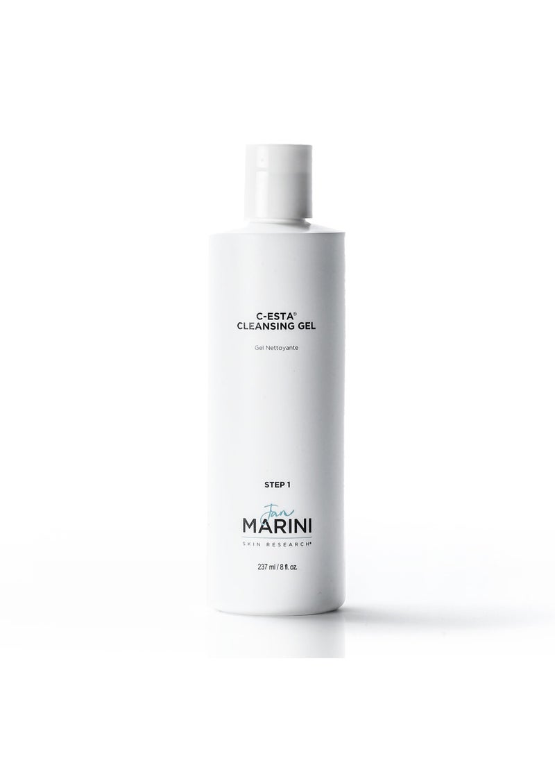Jan Marini Skin Research C-ESTA Cleansing Gel - Daily Facial Cleanser with Vitamin C - Skincare Face Wash for Oily, Dry & Combo Skin - Gel Face Cleanser - 8 fl oz