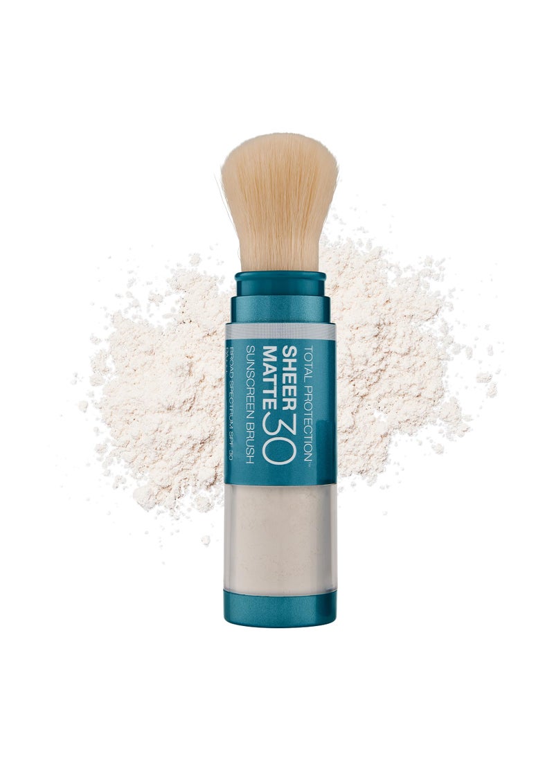 Colorescience Total Protection Sheer Matte SPF 30 Sunscreen Brush For Oily and Acne-Prone Skin, Unscented 0.15 Ounce, Powder