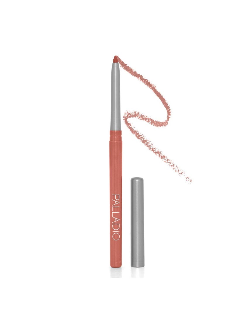 Palladio, Retractable Waterproof Lip Liner High Pigmented and Creamy Color Slim Twist Up Smudge Proof Formula with Long Lasting All Day Wear No Sharpener Required, Raspberry