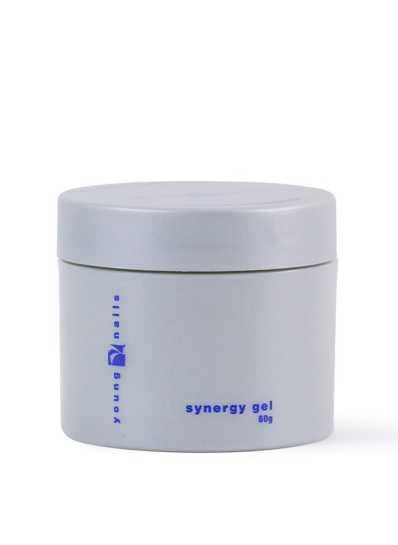 Young Nails Synergy Gel System, Foundation Gel - Builder Gel Base Coat, Superior Adhesion & Strength, Hard Gel Base Coat - Base Gel, Clear, 60g