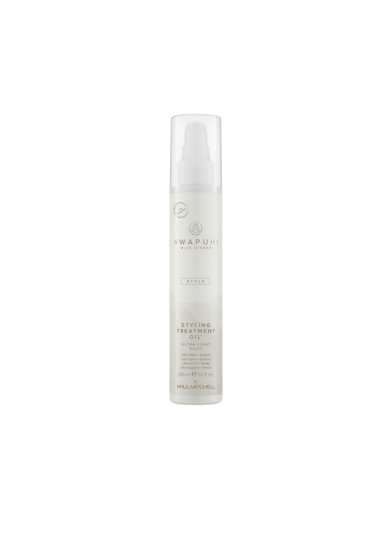 Awapuhi Wild Ginger by Paul Mitchell Styling Treatment Oil, Dry-Touch, Leave-In Formula, For All Hair Types, 5.1 fl oz