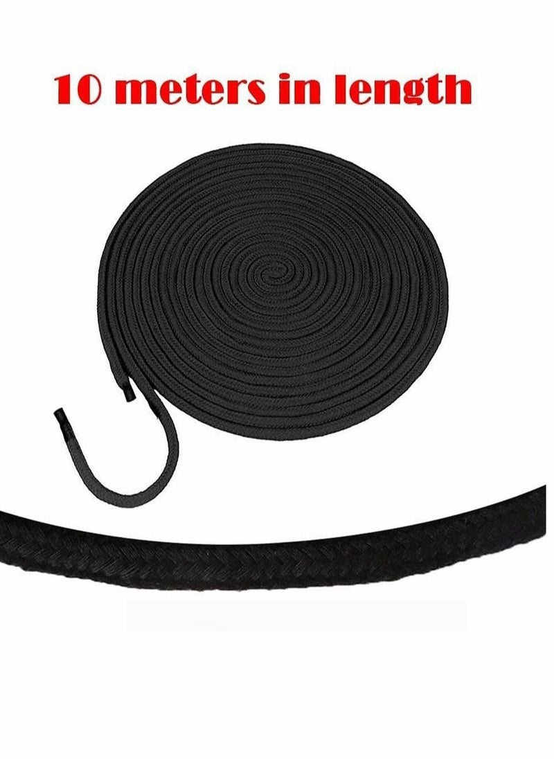 2 Roll 10M Soft Black Cotton Rope, for Wall Hanging, Decor Crafts Projects Macrame Knotting and Home Decoration