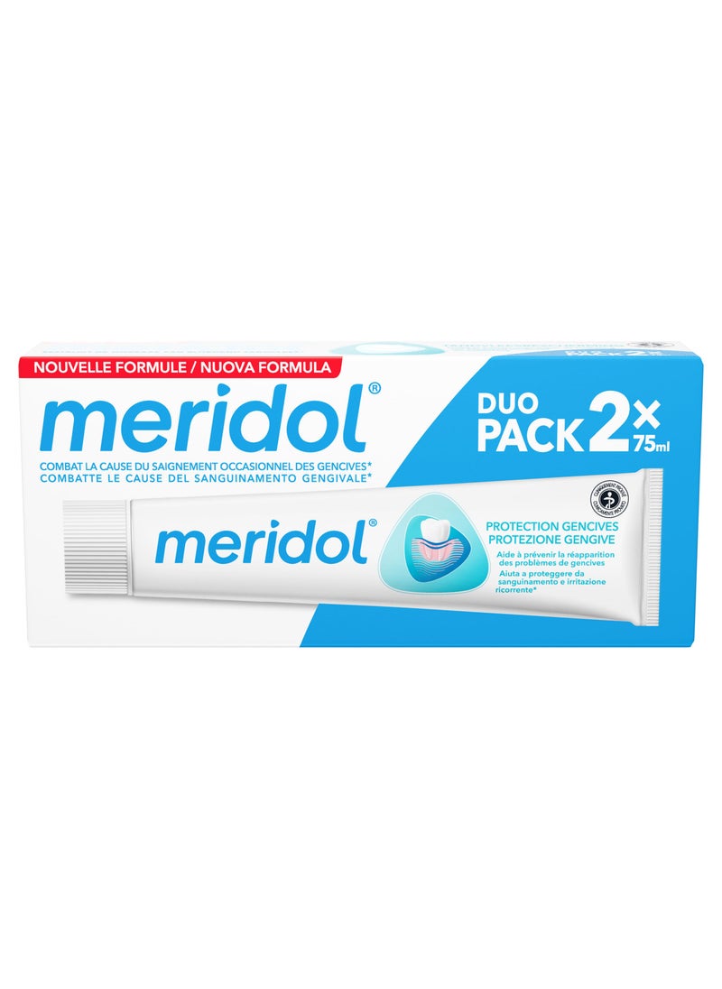 MERIDOL GENCIVES IRRITEES Dentifrice Pack Double (2 x 75 ml)