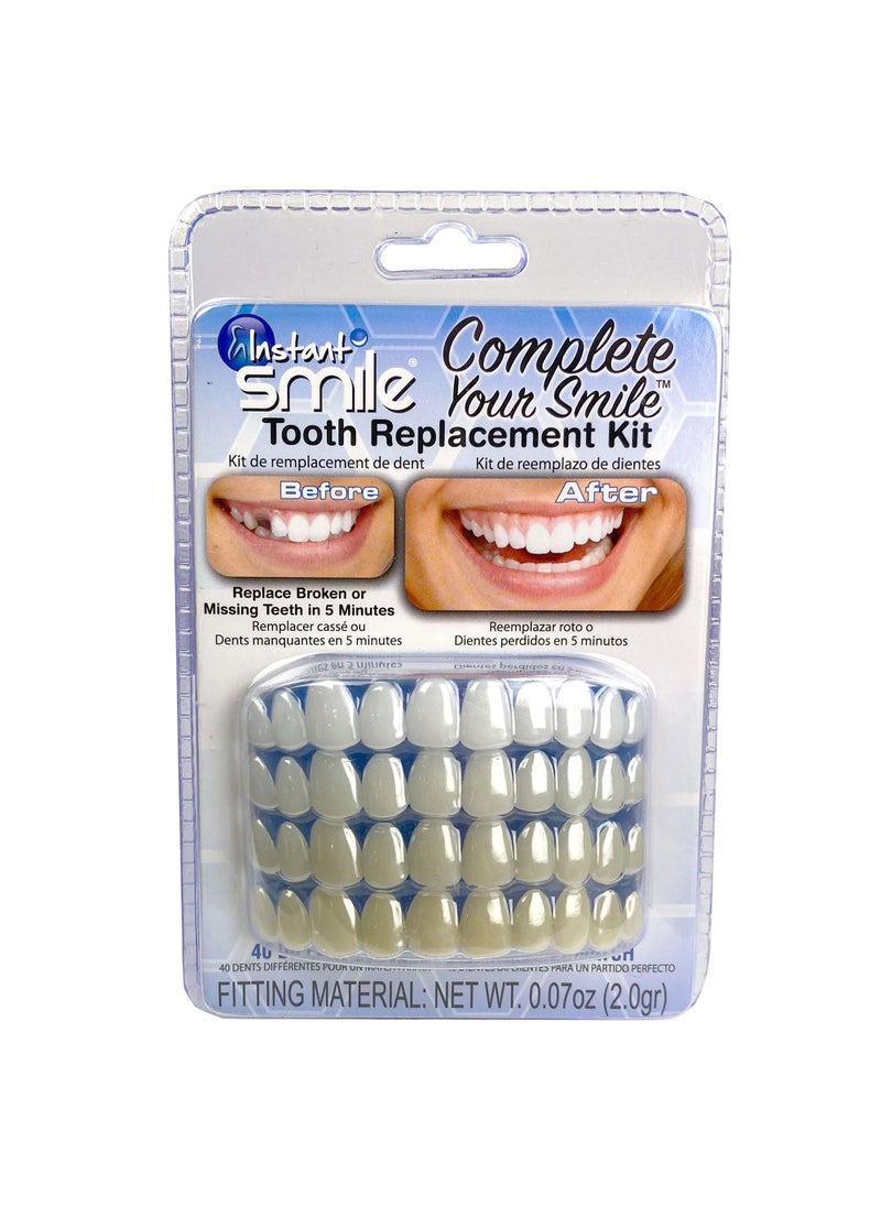 Instant Smile Complete Your Smile Temporary Tooth Replacement Kit - Replace a Missing Tooth in Minutes - Patented