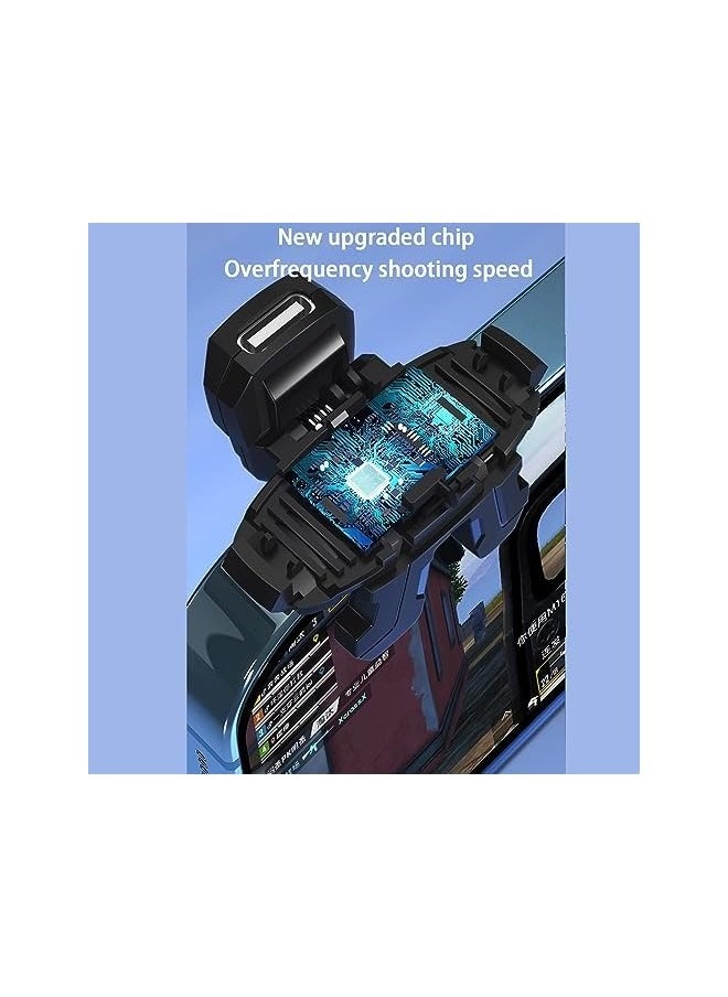 Mobile Triggers, Joystick Aim & Fire Trigger for iPhone and Android Phone, 6 Fingers Operation, Sensitive Shoot, Compatible with PUBG/Fornite/Call of Duty/Rules of Survival/Knives Out (Brown)(2 Pack)
