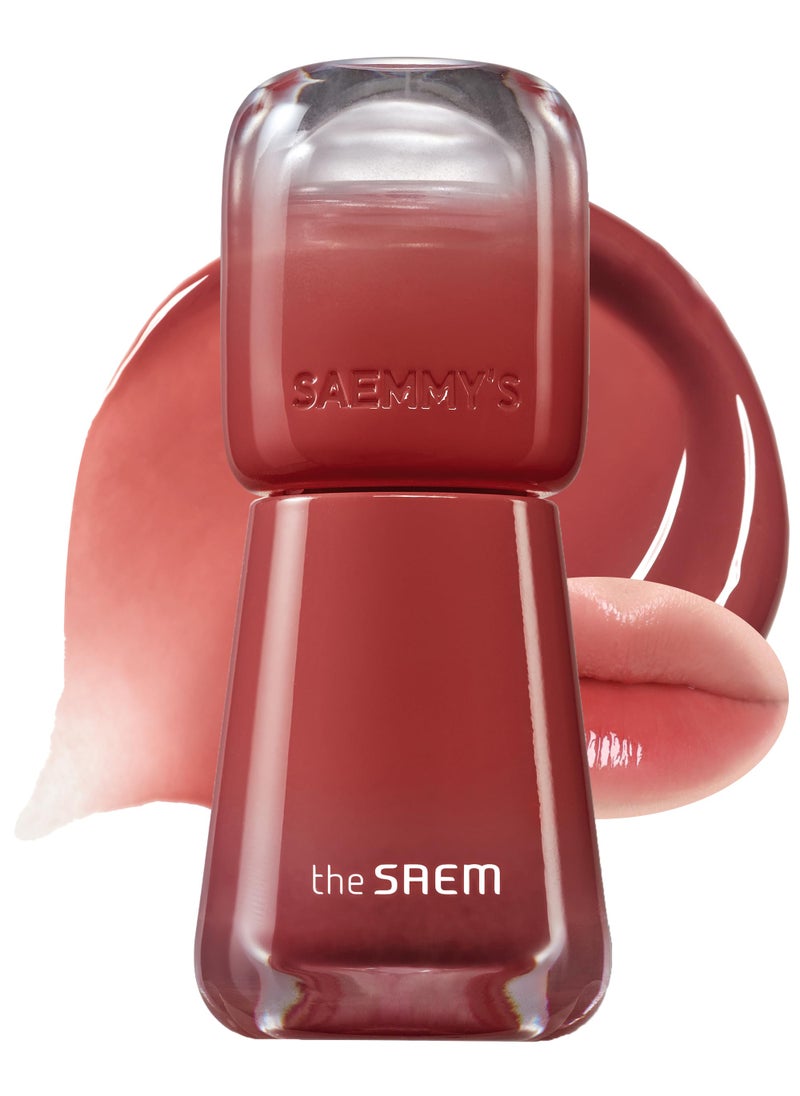 THESAEM Saemmy's Ade Shot Tint - Korean Lip Titnt, Water Gel Lip Stain with Plump Glowy Moisturizing Finish, Buildable Radiant Gloss, Long-Lasting Comfort, 0.1 fl.oz. (06 Apple Cinnamon)