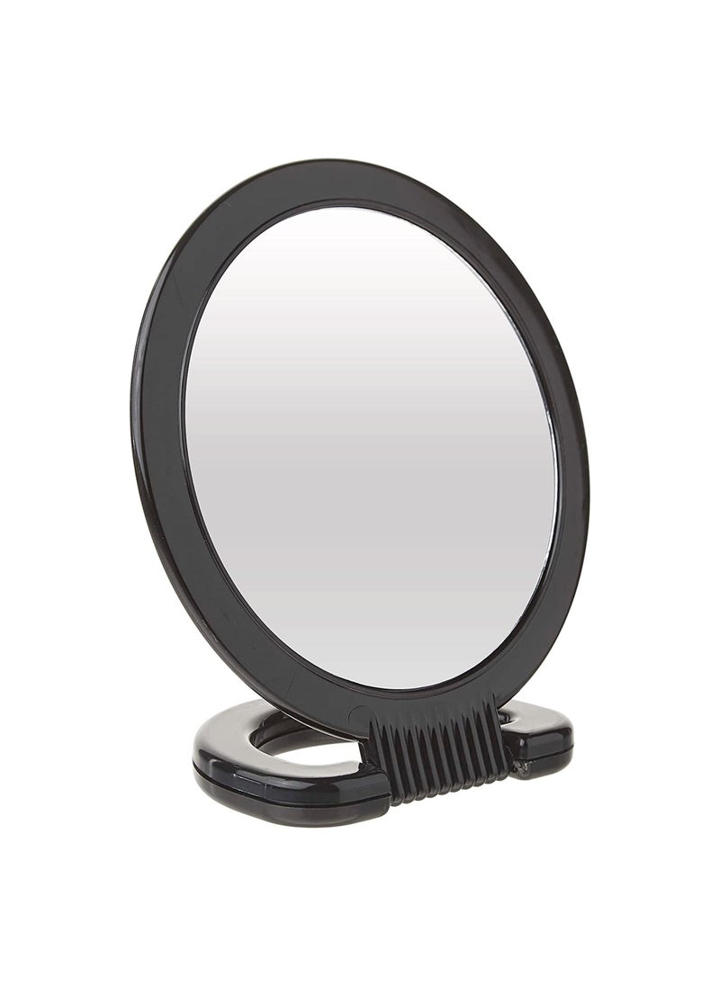Diane Hand Mirror with Stand with 1X and 3X Magnification, Double-Sided Hand Held Mirror with Handle for Salon, Barber, Vanity, Grooming, Shaving, and Travel, Medium, 6
