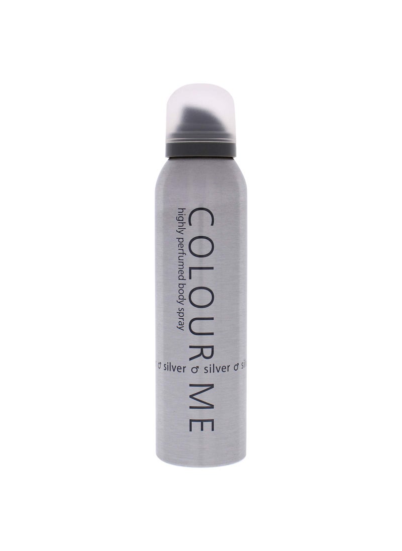 COLOUR ME Silver 150ml Body Spray Perfume for Men. Luxury Fragrance - Mens Aftershave, Long Lasting Fragrance for Men by Milton-Lloyd