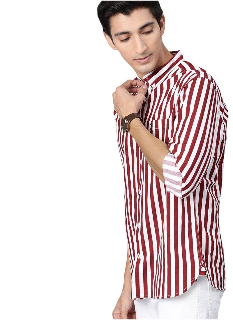 Men's Cotton Shirt | Casual & Formal Long Sleeve Slim Fit | Classic Button-Down, Office & Everyday Wear, Comfortable & Breathable Fabric