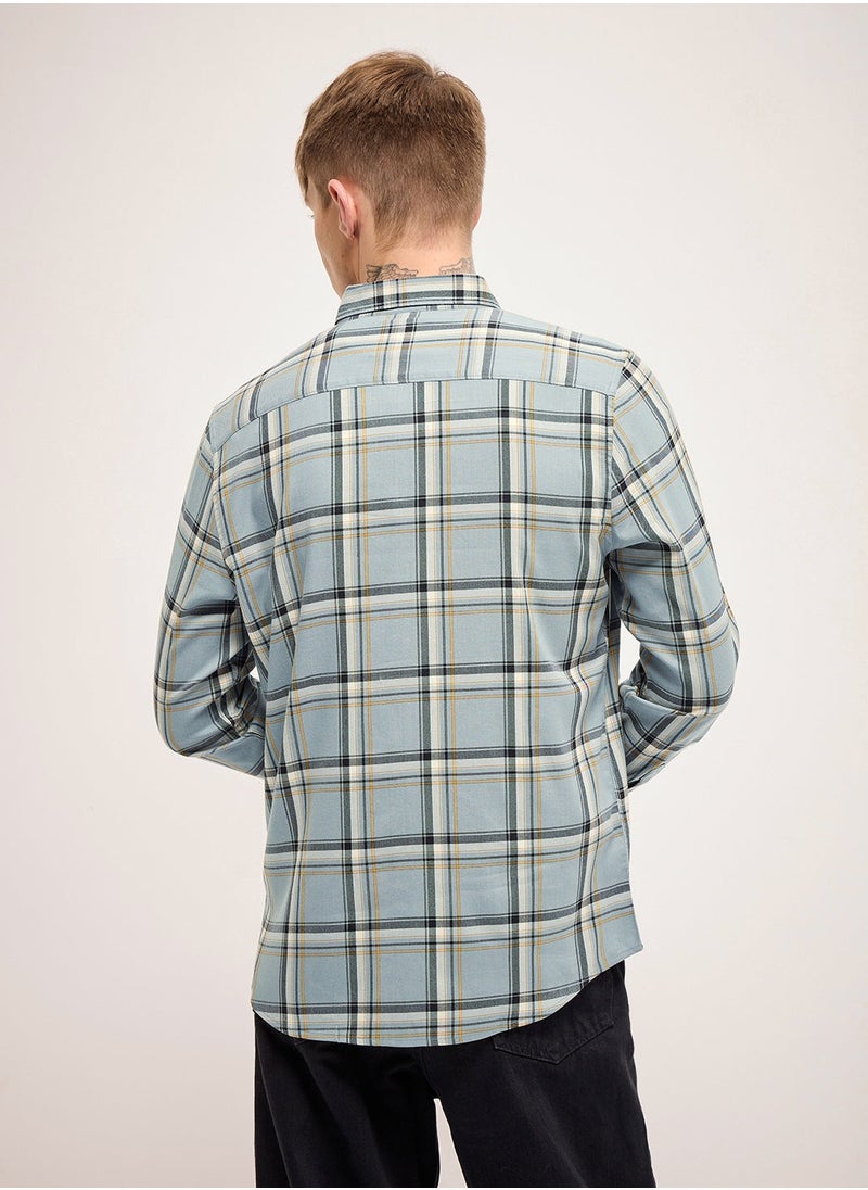 Cotton Shirt for Men | Slim Fit, Long Sleeve, Casual or Formal Button-Down | Soft, Breathable Fabric for Work, Everyday, & All-Season Wear in Stylish