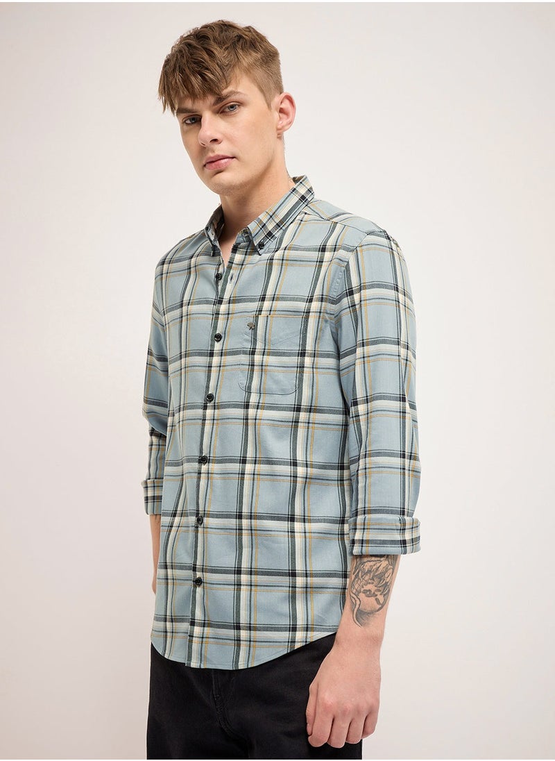 Cotton Shirt for Men | Slim Fit, Long Sleeve, Casual or Formal Button-Down | Soft, Breathable Fabric for Work, Everyday, & All-Season Wear in Stylish