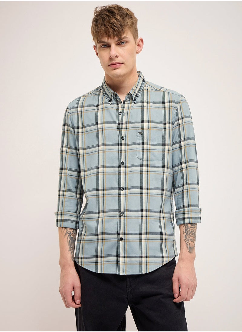 Cotton Shirt for Men | Slim Fit, Long Sleeve, Casual or Formal Button-Down | Soft, Breathable Fabric for Work, Everyday, & All-Season Wear in Stylish