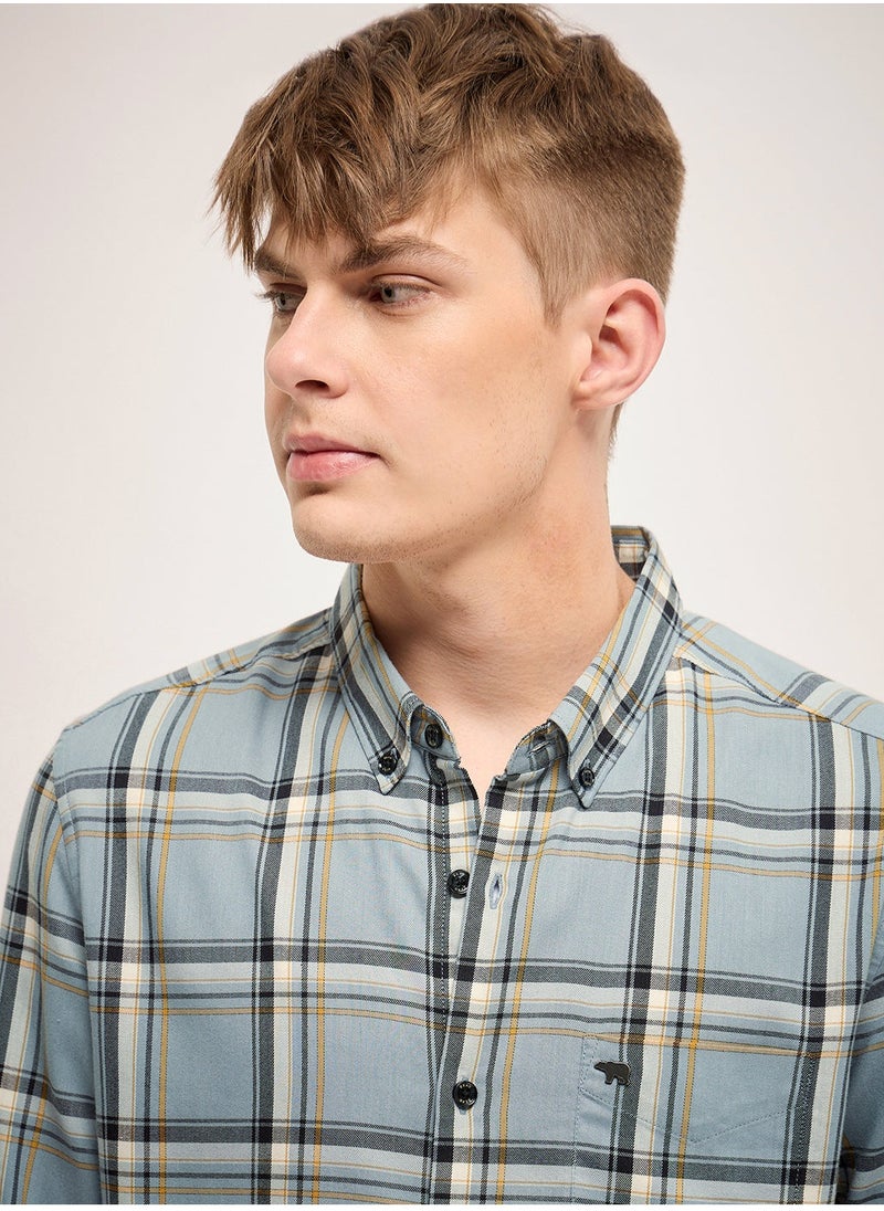 Cotton Shirt for Men | Slim Fit, Long Sleeve, Casual or Formal Button-Down | Soft, Breathable Fabric for Work, Everyday, & All-Season Wear in Stylish