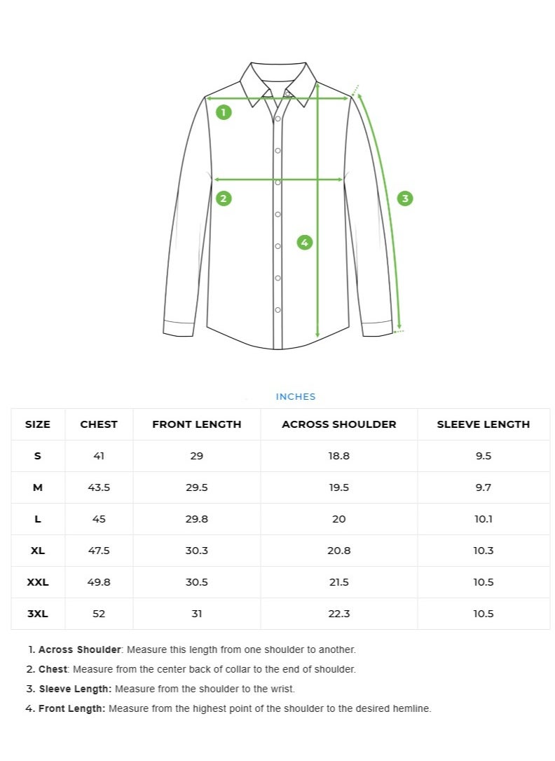 Cotton Blend Shirt for Men | Slim Fit, Long Sleeve, Casual or Formal Button-Down | Soft, Breathable Fabric for Work, Everyday, & All-Season Wear in Stylish