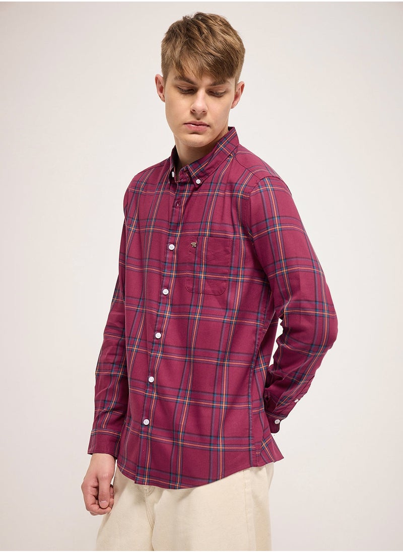 Cotton Shirt for Men | Slim Fit, Long Sleeve, Casual or Formal Button-Down | Soft, Breathable Fabric for Work, Everyday, & All-Season Wear in Stylish