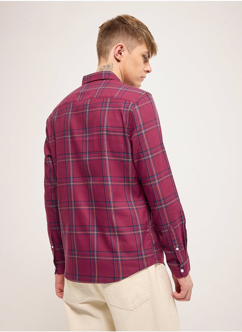 Cotton Shirt for Men | Slim Fit, Long Sleeve, Casual or Formal Button-Down | Soft, Breathable Fabric for Work, Everyday, & All-Season Wear in Stylish