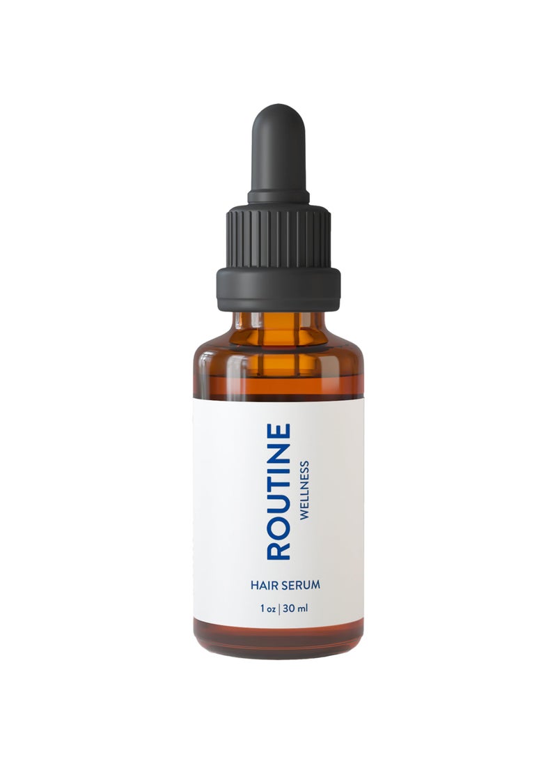 Routine Wellness Advanced Hair Serum - Nourishing Scalp Treatment for Enhanced Hair Support and Thickness with Natural Oils, Ideal for Men & Women - 30ml