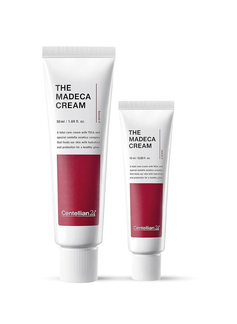 CENTELLIAN 24 Madeca Cream (Season 6, 1.7+0.5fl oz) - Centella Moisturizer for Face, Korean Skin Care. Dry, Sensitive Skin. TECA, Centella Asiatica, Madecassoside
