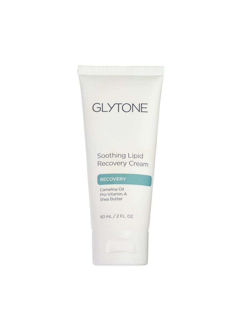 Glytone Soothing Lipid Recovery Cream - Vitamins A & E, Camelina Oil, Glycerin, Shea Butter - Sensitive, Compromised & Post-Procedure Skin - 2 fl. oz