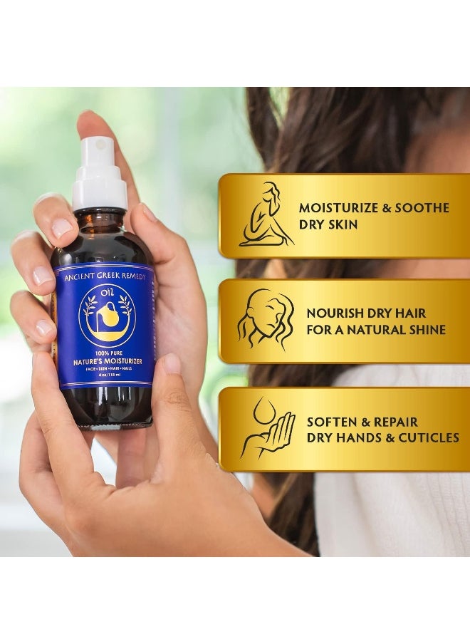 Organic Blend Of Olive, Lavender, Almond And Grapeseed Oils With Vitamin E. Daily Moisturizer For Skin, Hair, Face, Cuticle, Nail, Scalp, Foot. Pure Cold Pressed, Full Body Oil For Men And Women