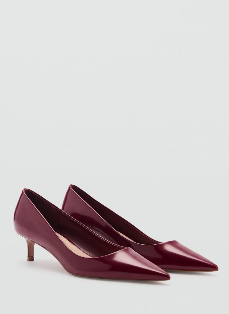 Kitten-Heel Pointed-Toe Pumps